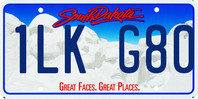 SD license plate 1LKG80
