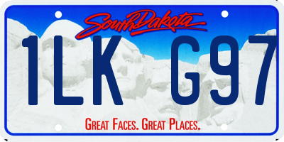 SD license plate 1LKG97