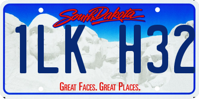 SD license plate 1LKH32