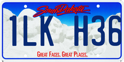 SD license plate 1LKH36