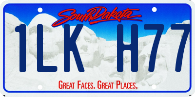 SD license plate 1LKH77