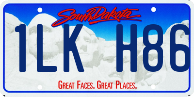 SD license plate 1LKH86