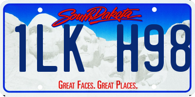 SD license plate 1LKH98