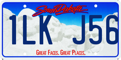 SD license plate 1LKJ56