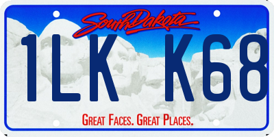 SD license plate 1LKK68