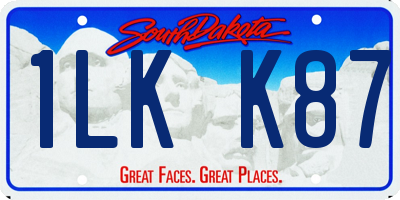 SD license plate 1LKK87