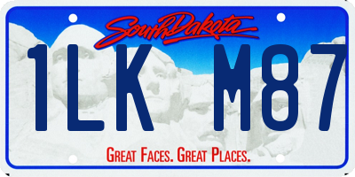 SD license plate 1LKM87