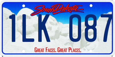 SD license plate 1LKO87