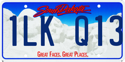 SD license plate 1LKQ13