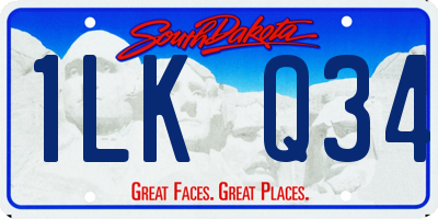 SD license plate 1LKQ34