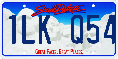 SD license plate 1LKQ54