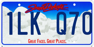 SD license plate 1LKQ70