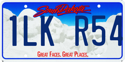 SD license plate 1LKR54