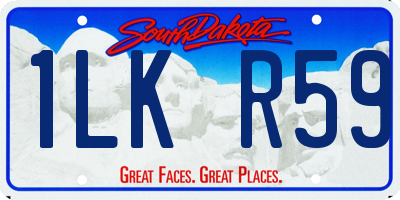 SD license plate 1LKR59
