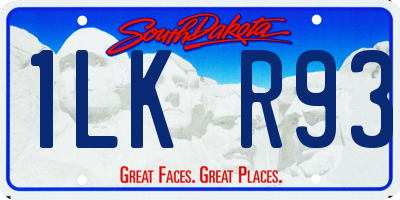 SD license plate 1LKR93
