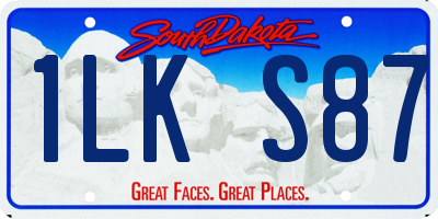 SD license plate 1LKS87