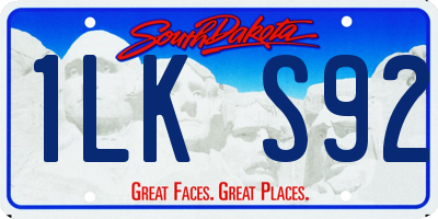 SD license plate 1LKS92