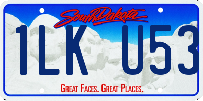 SD license plate 1LKU53
