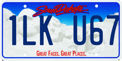 SD license plate 1LKU67