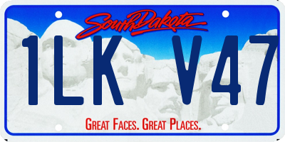 SD license plate 1LKV47