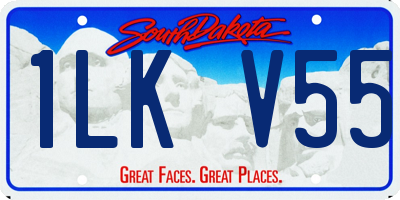 SD license plate 1LKV55