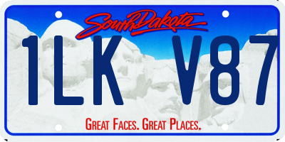 SD license plate 1LKV87