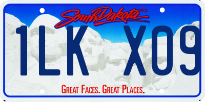 SD license plate 1LKX09