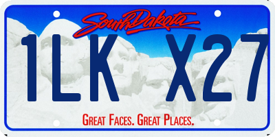 SD license plate 1LKX27