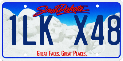 SD license plate 1LKX48
