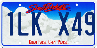 SD license plate 1LKX49