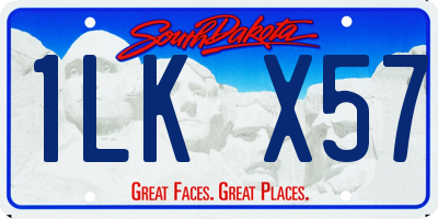 SD license plate 1LKX57