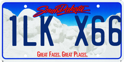 SD license plate 1LKX66