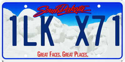 SD license plate 1LKX71
