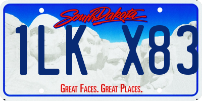 SD license plate 1LKX83