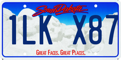 SD license plate 1LKX87