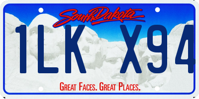 SD license plate 1LKX94