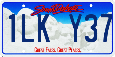 SD license plate 1LKY37