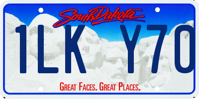 SD license plate 1LKY70