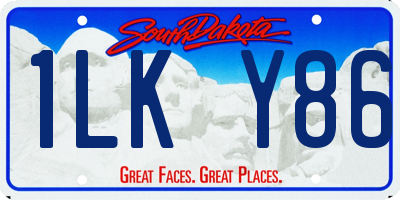 SD license plate 1LKY86