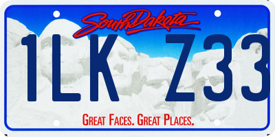 SD license plate 1LKZ33