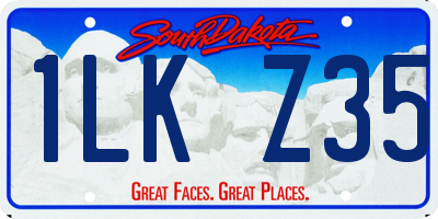 SD license plate 1LKZ35