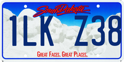 SD license plate 1LKZ38