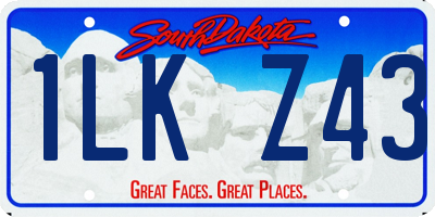 SD license plate 1LKZ43