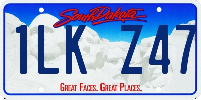 SD license plate 1LKZ47