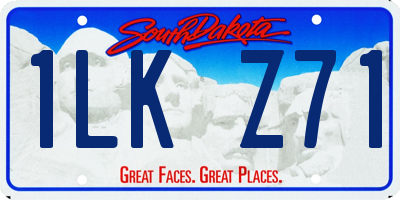 SD license plate 1LKZ71