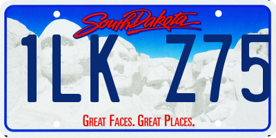 SD license plate 1LKZ75