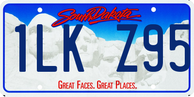 SD license plate 1LKZ95