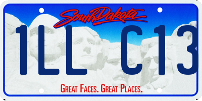 SD license plate 1LLC13