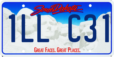 SD license plate 1LLC31