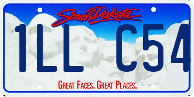 SD license plate 1LLC54